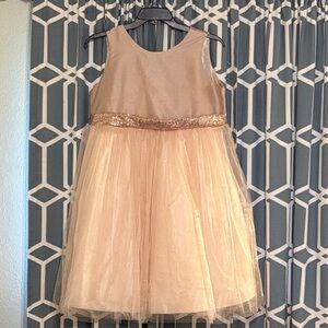 Kid's Dream Gold Sequin Dress